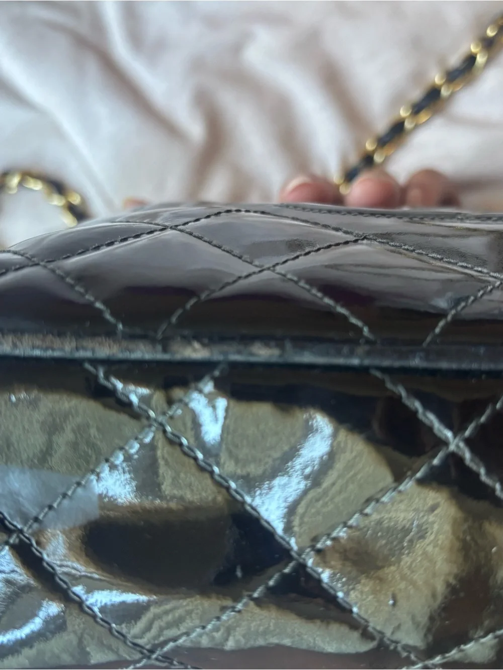 CHANEL black quilted
